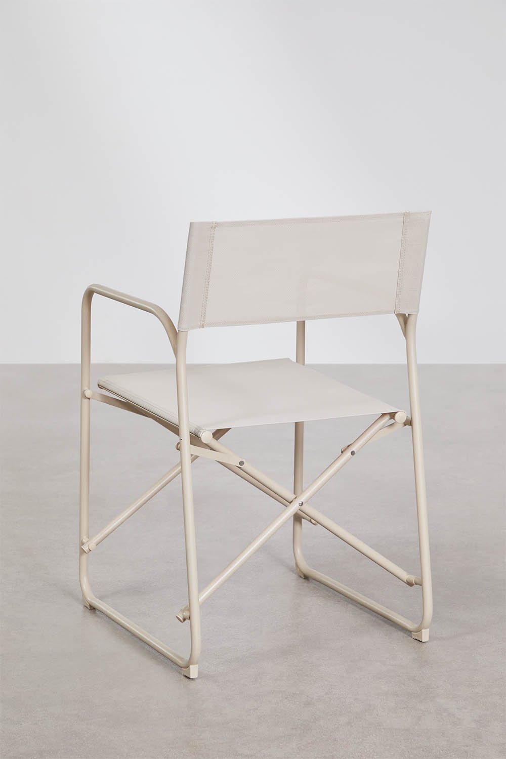 Melida folding director chair for garden in steel, gallery image 3