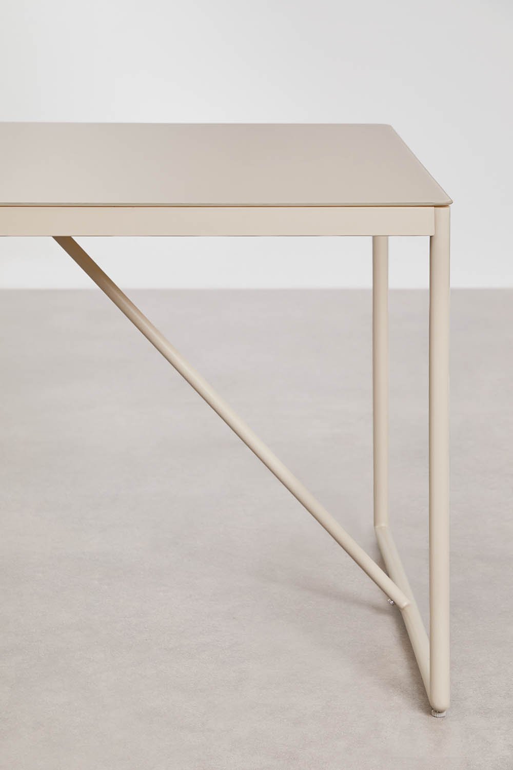 Rectangular garden table 185x85 cm in Melida steel, gallery image 3