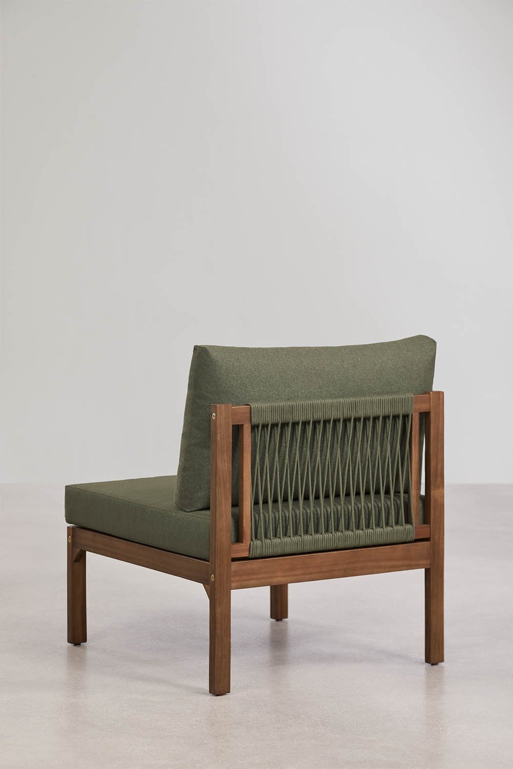 Central module for modular sofa in Branson acacia wood, gallery image 4