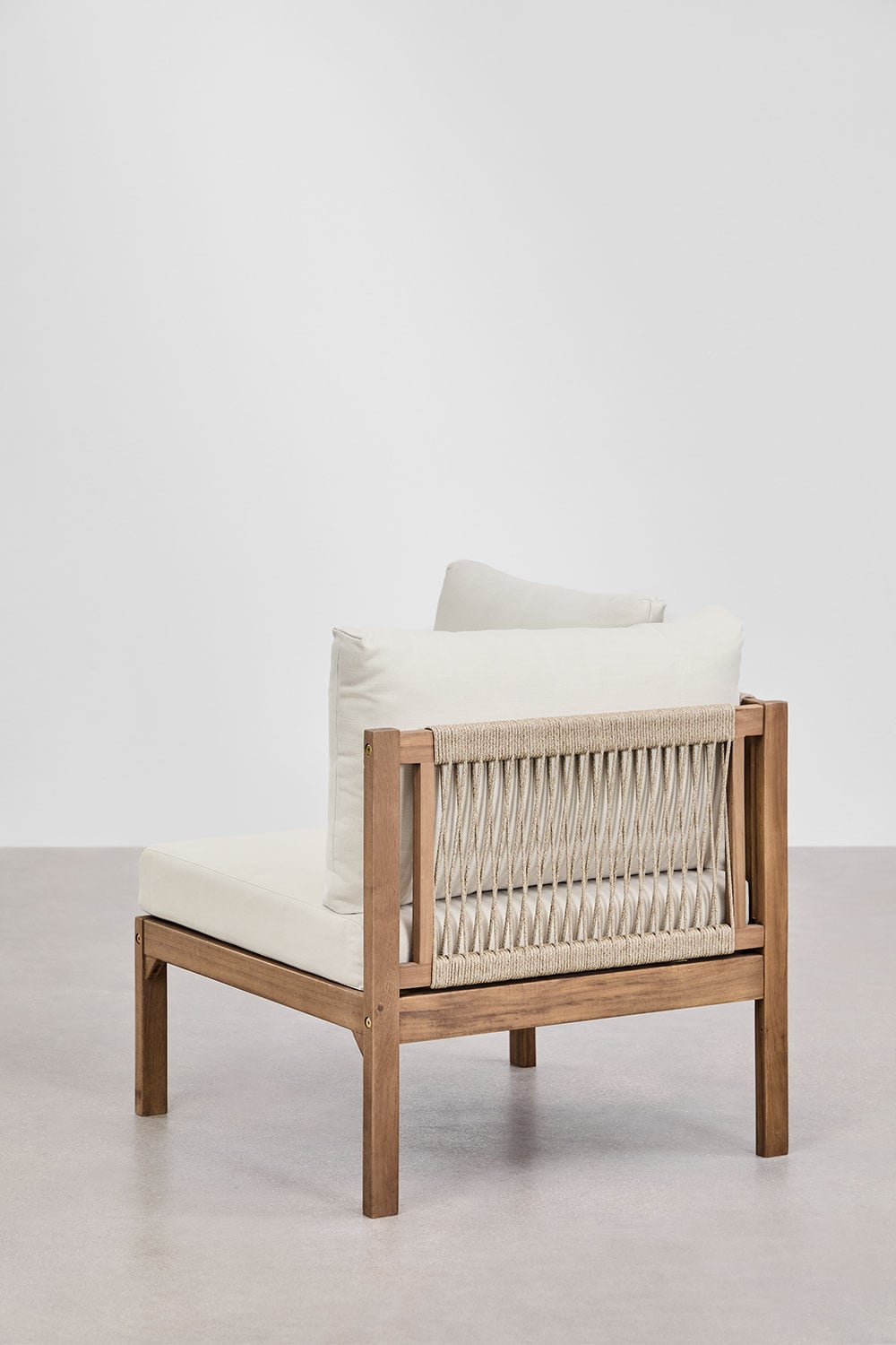 Branson acacia wood corner module for modular garden sofa, gallery image 4