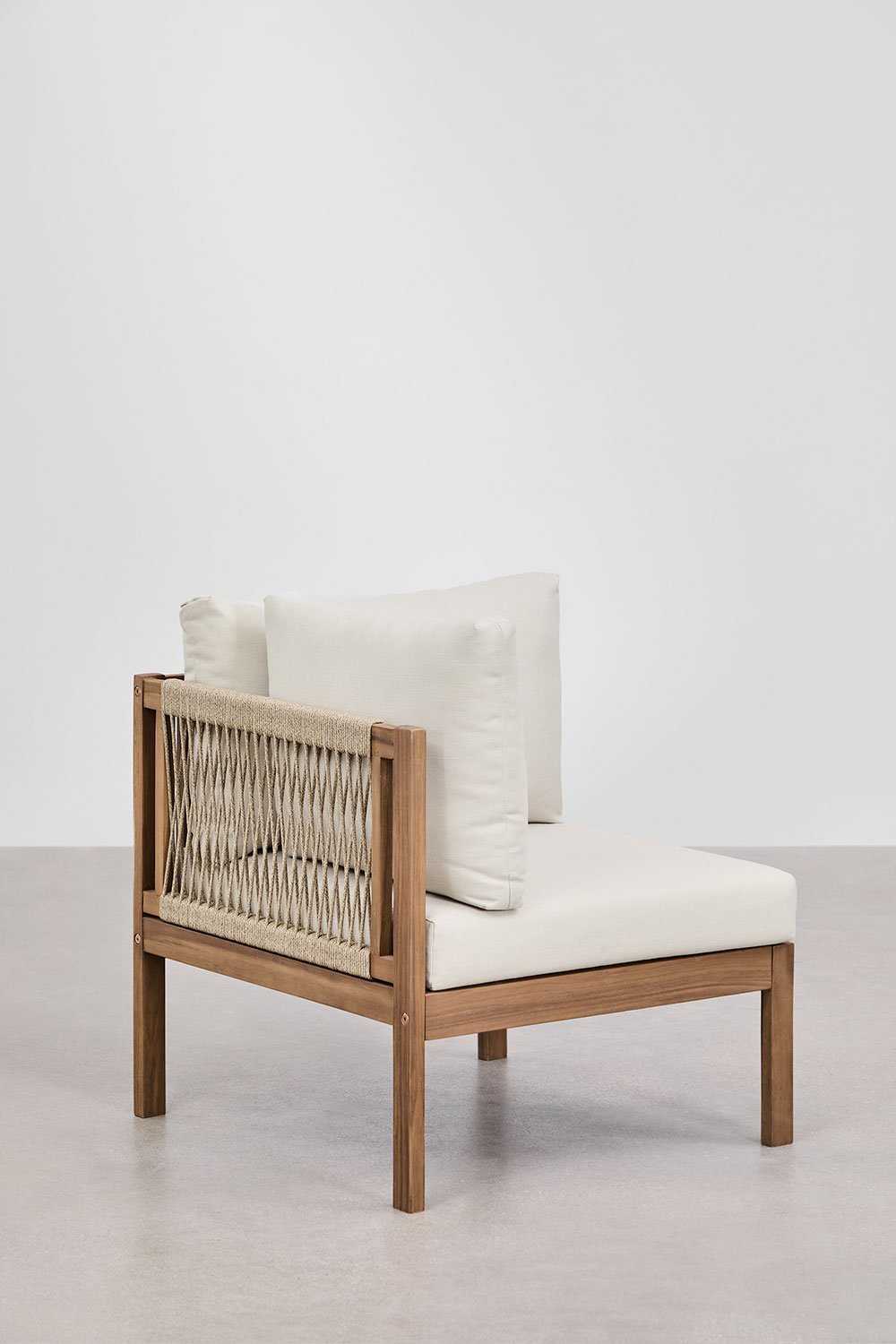 Branson acacia wood modular sofa corner module, gallery image 3