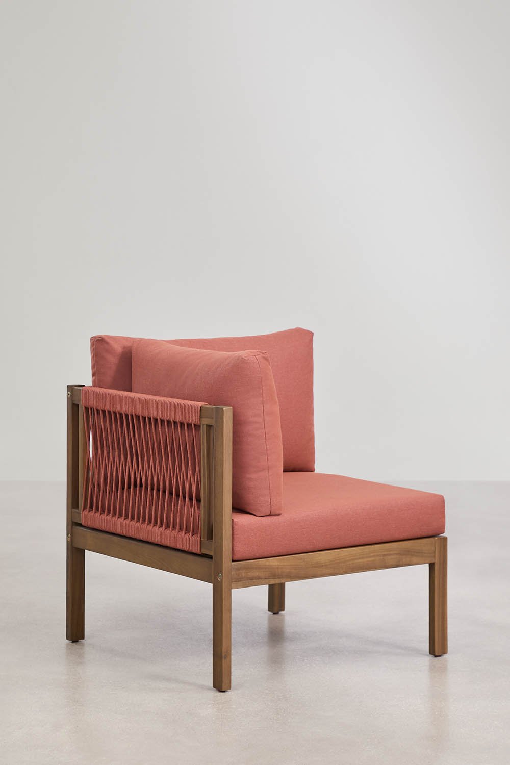 Branson acacia wood modular sofa corner module, gallery image 3