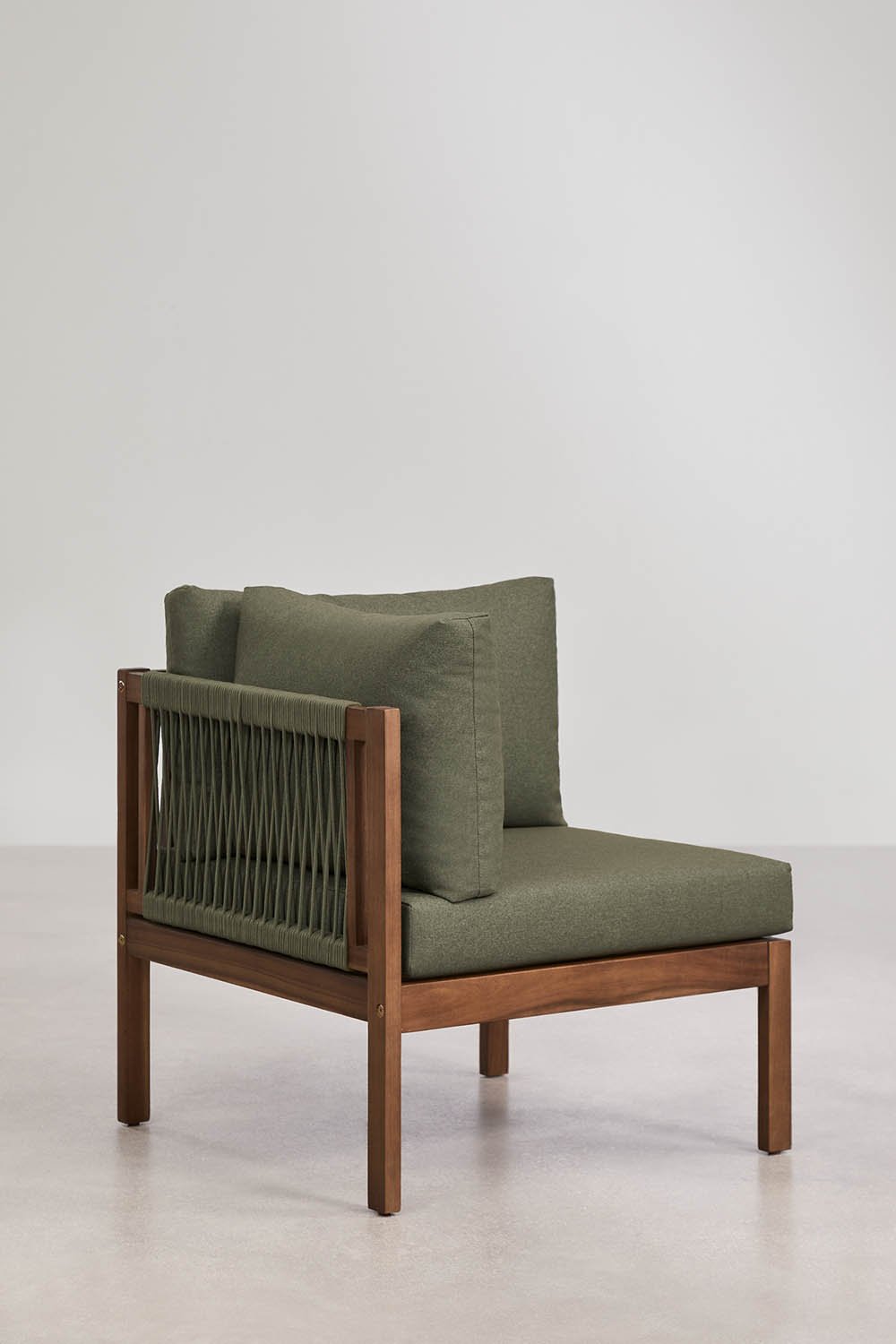 Branson acacia wood modular sofa corner module, gallery image 3