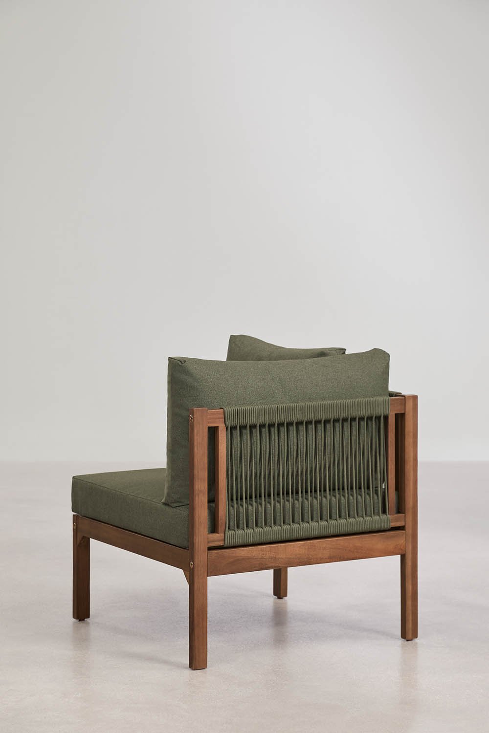 Branson acacia wood modular sofa corner module, gallery image 4