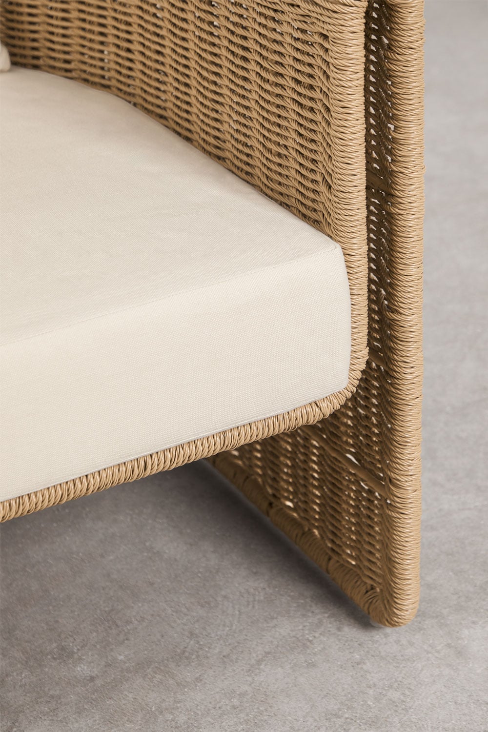 2-seater sofa in steel and synthetic wicker Lina, gallery image 6