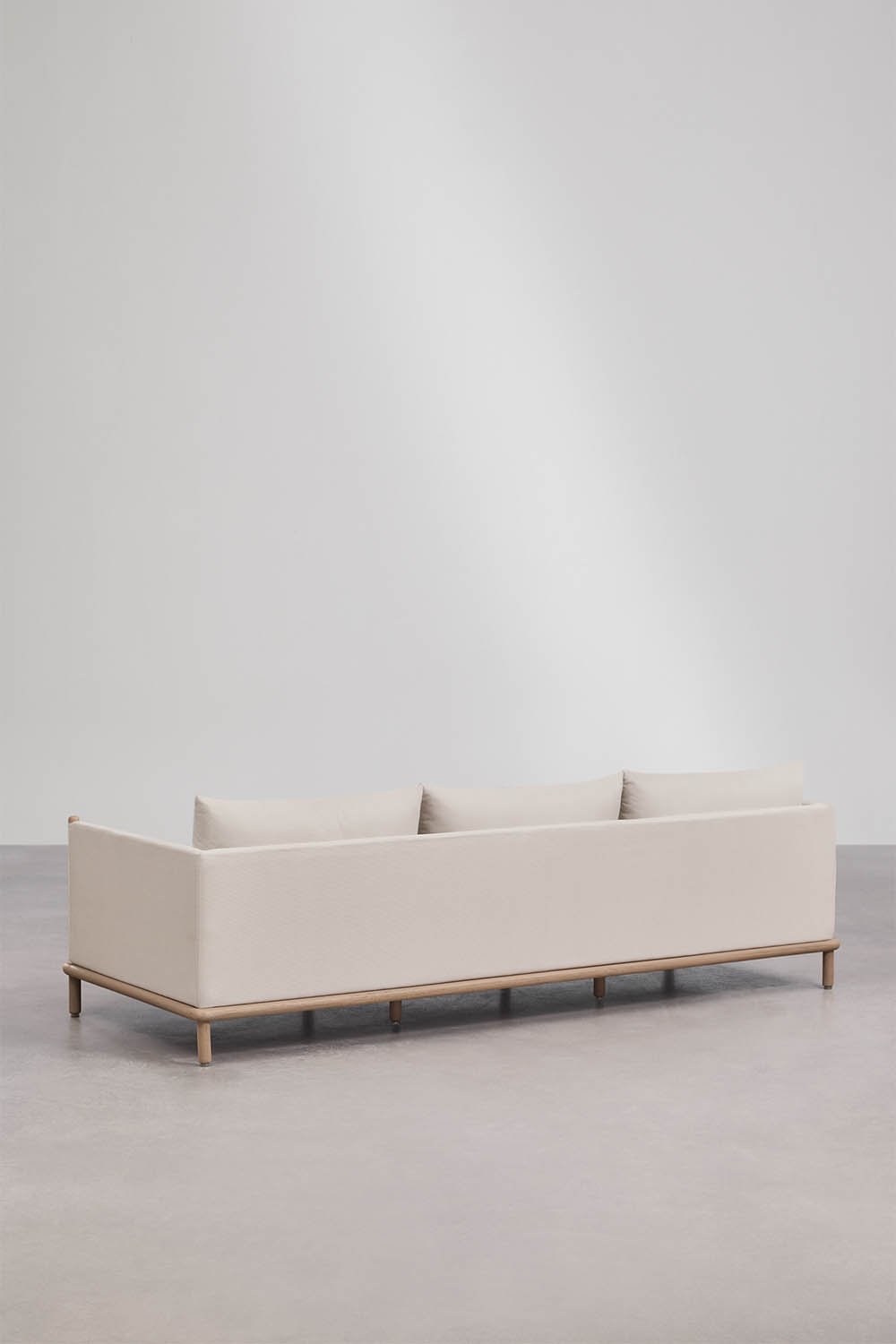 3-seater garden sofa in acacia wood Olivia, gallery image 7