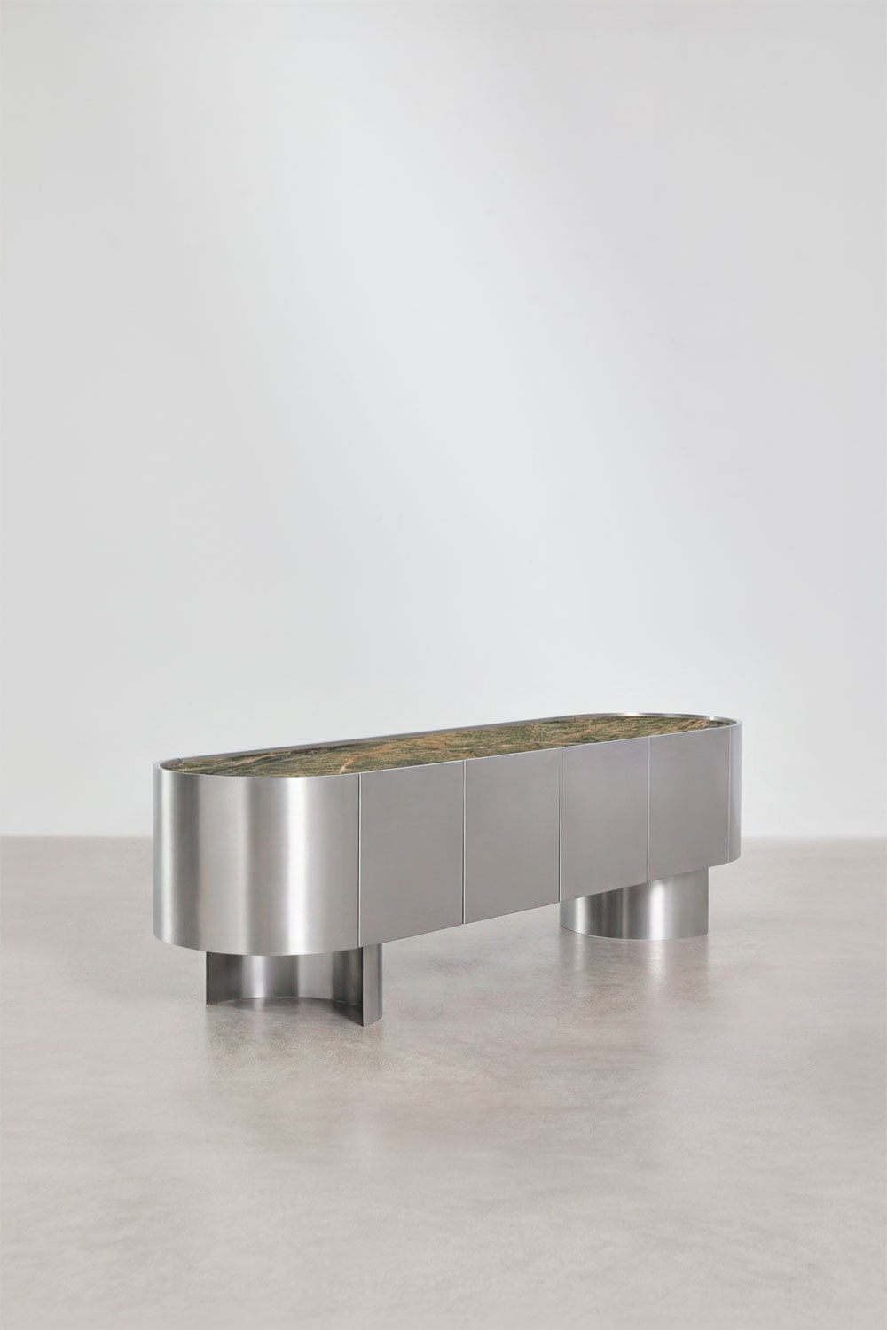 Luena 180x40 cm stainless steel TV cabinet, gallery image 2