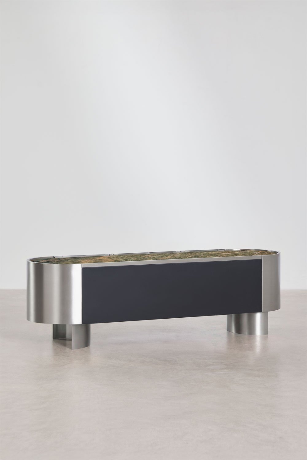 Luena 180x40 cm stainless steel TV cabinet, gallery image 3