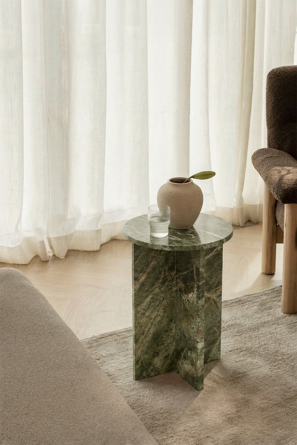 Round side table Ø35 cm in Mencia marble, gallery image 1