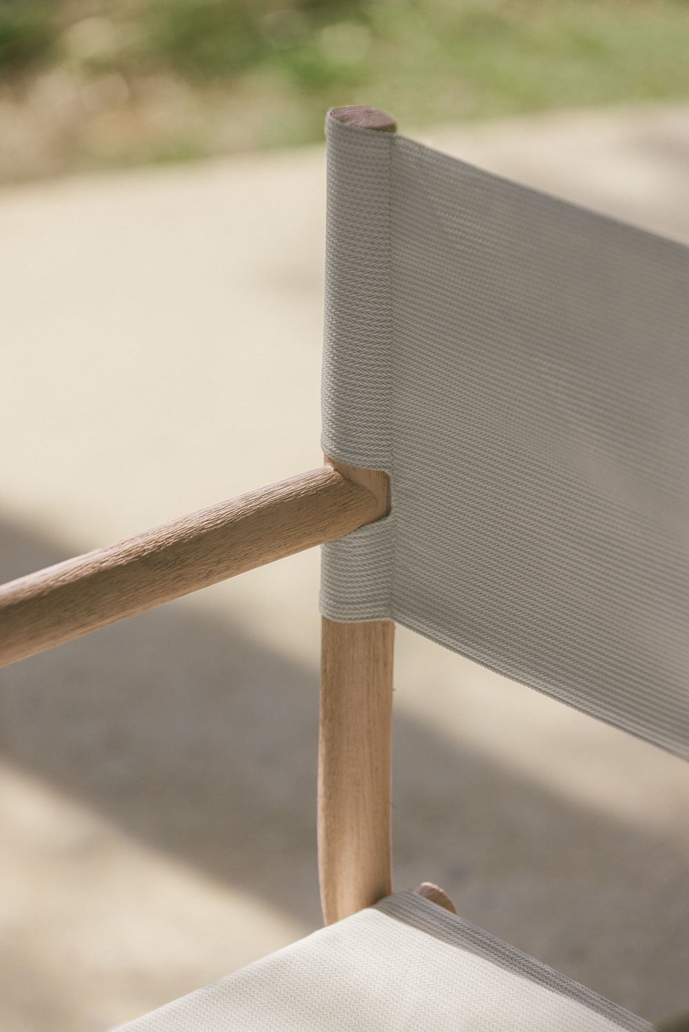 Olivia acacia wood folding garden director's chair, gallery image 2