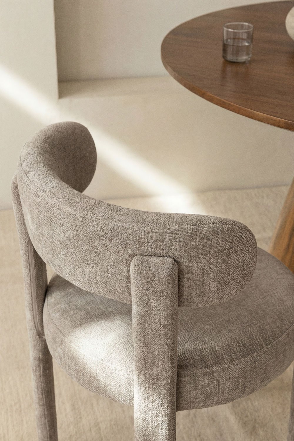 Jolie upholstered dining chair with iron frame, gallery image 2