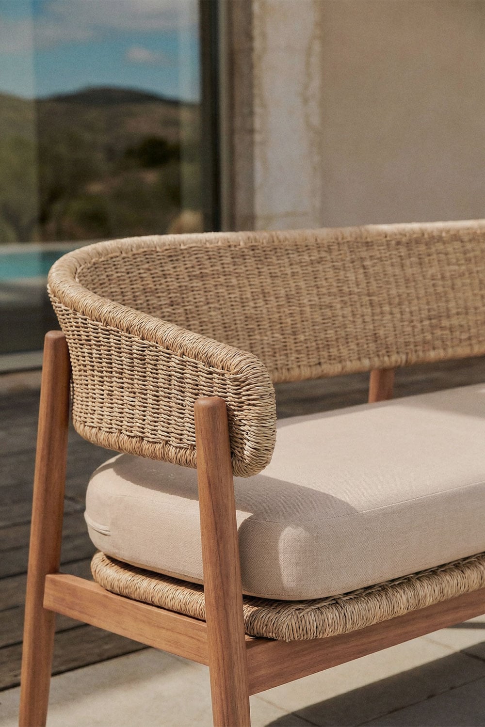 Ribeira acacia wood garden set with 3-seater sofa, 2 armchairs, and coffee table, gallery image 2