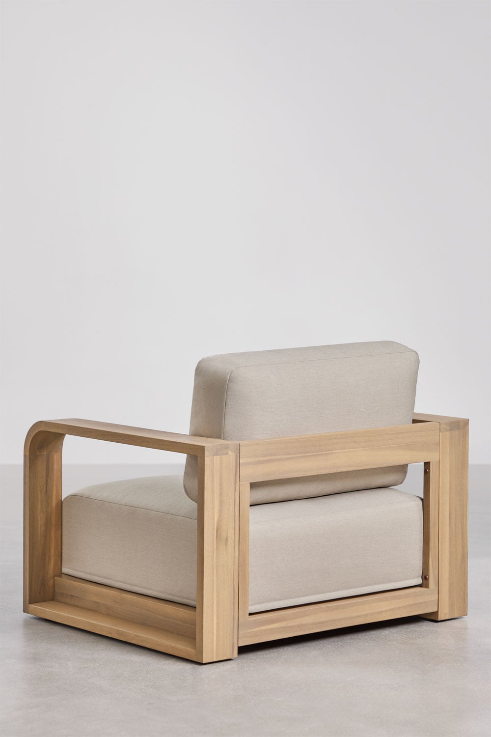 Brivori acacia wood garden armchair, gallery image 4