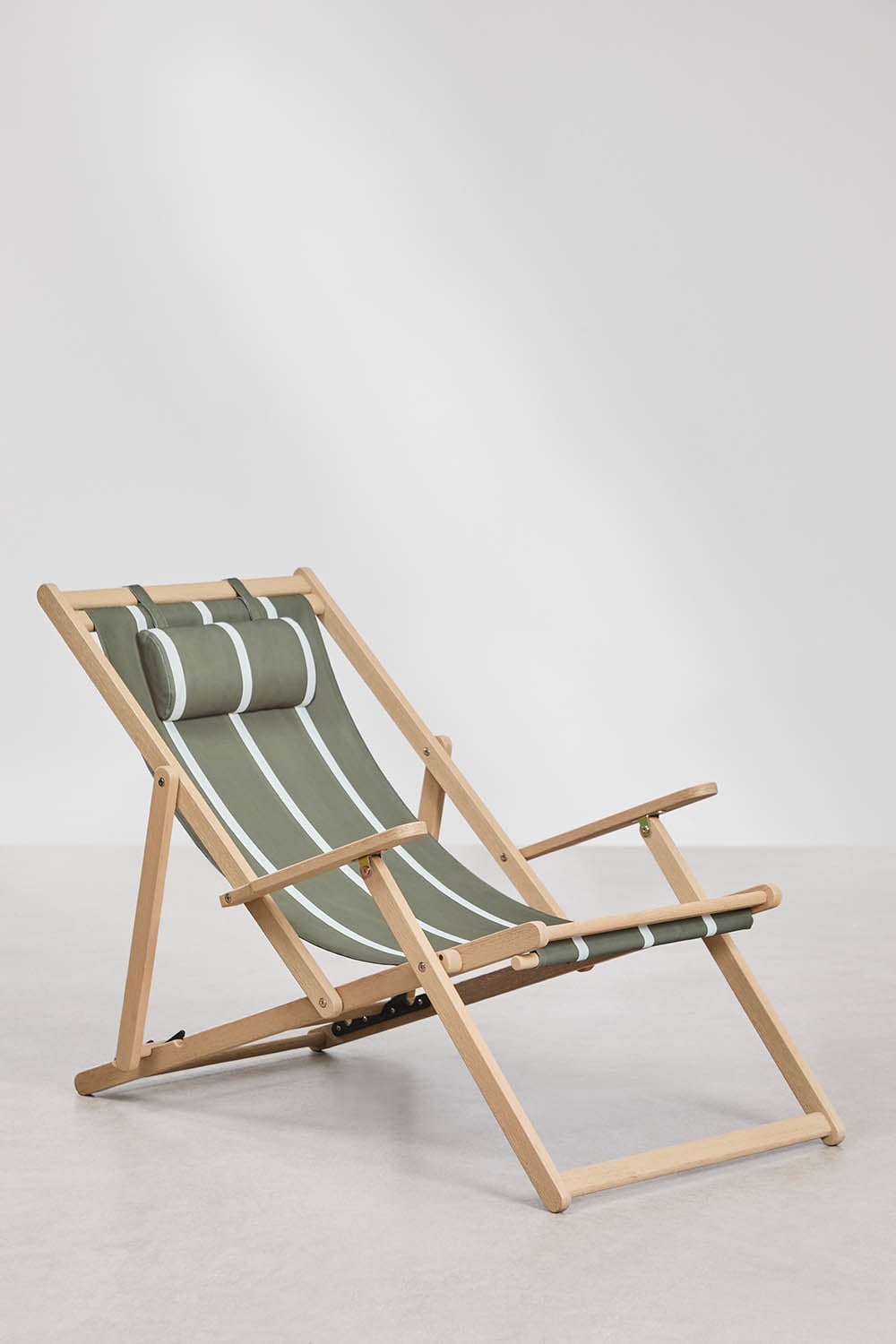 Pack of 2 folding hammocks with cushion in Rondonia acacia wood, gallery image 1