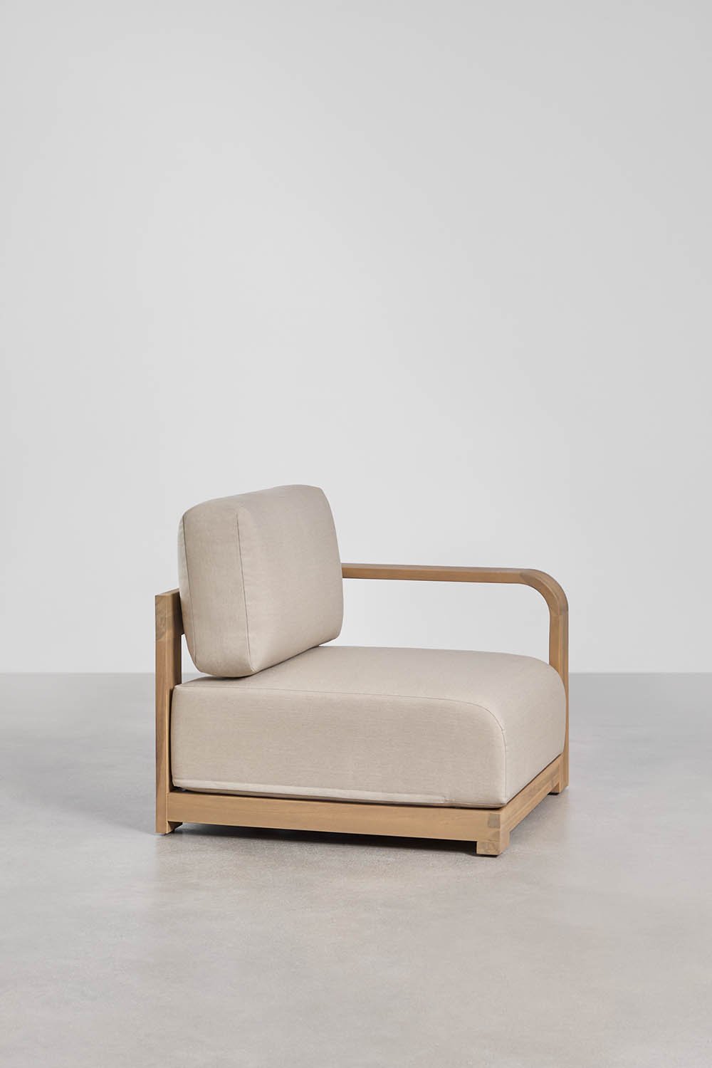 Right corner module for Brivori acacia wood modular garden sofa, gallery image 3