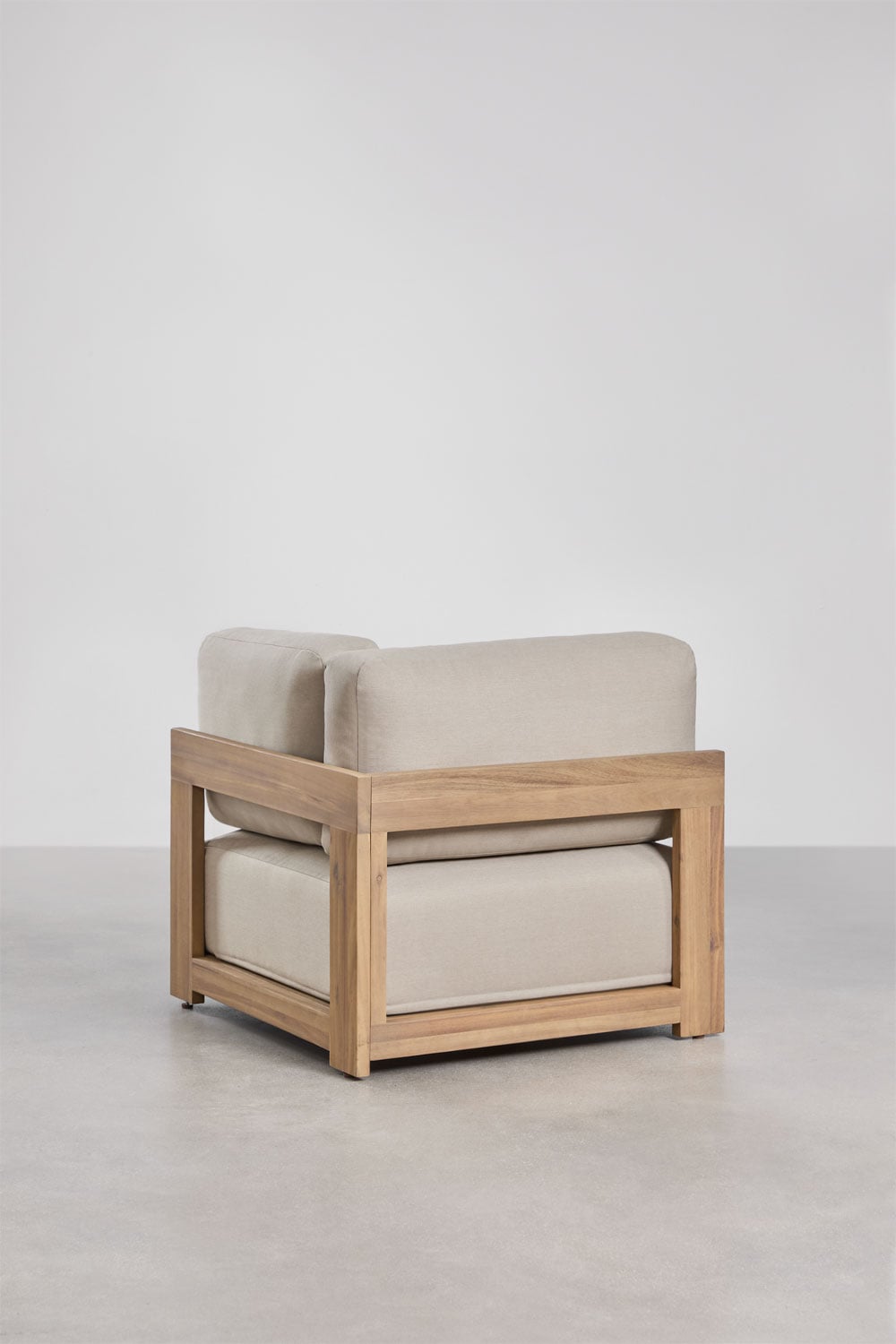 Brivori acacia wood corner module for modular garden sofa, gallery image 4