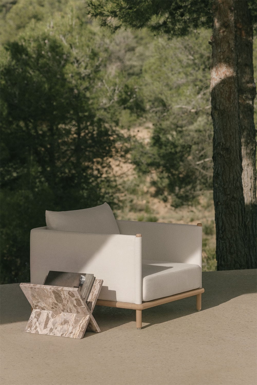 Olivia acacia wood garden armchair, gallery image 1