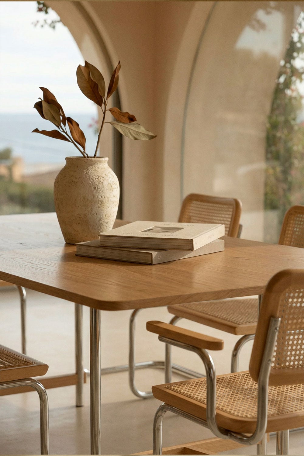 Rectangular dining table in mango wood and steel Osaka, gallery image 2