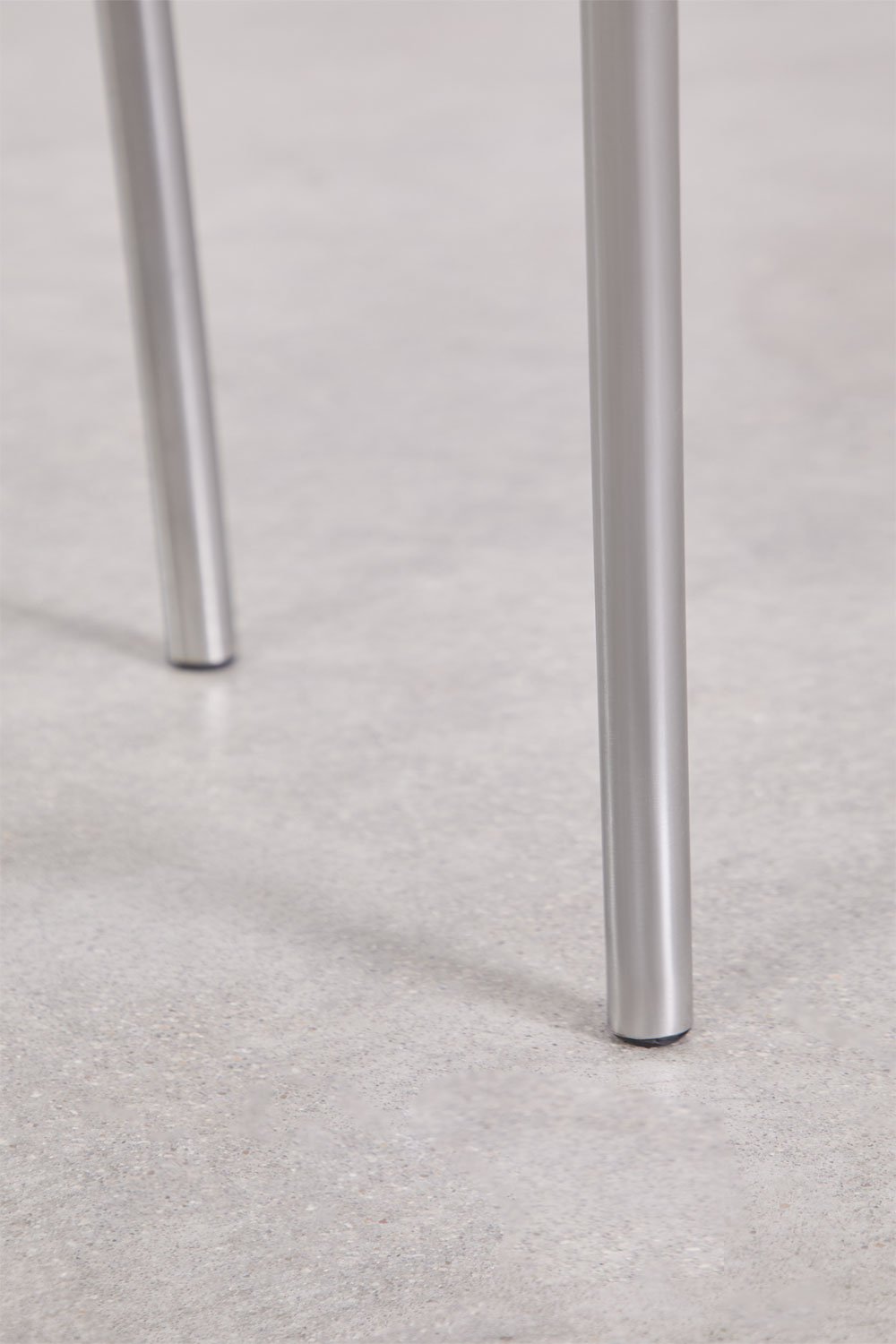 Pack of 2 low 45 cm stackable stools in stainless steel Narnial, gallery image 4