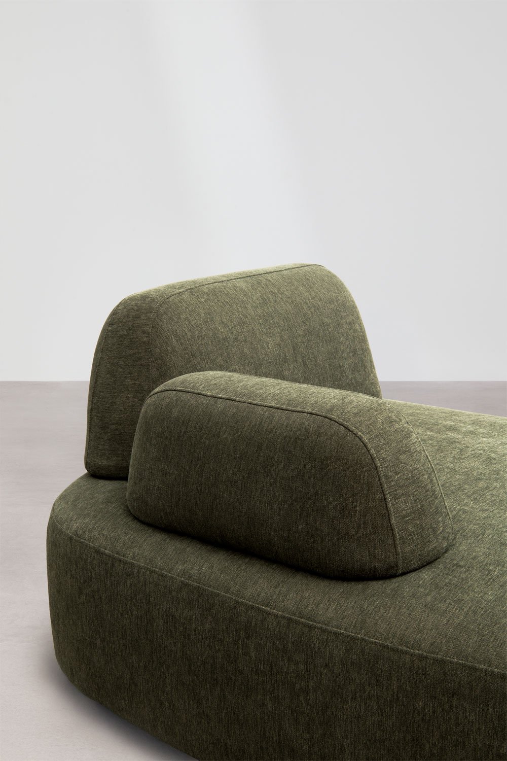 Left chaise longue module with armrest for Giorgia upholstered modular sofa, gallery image 5