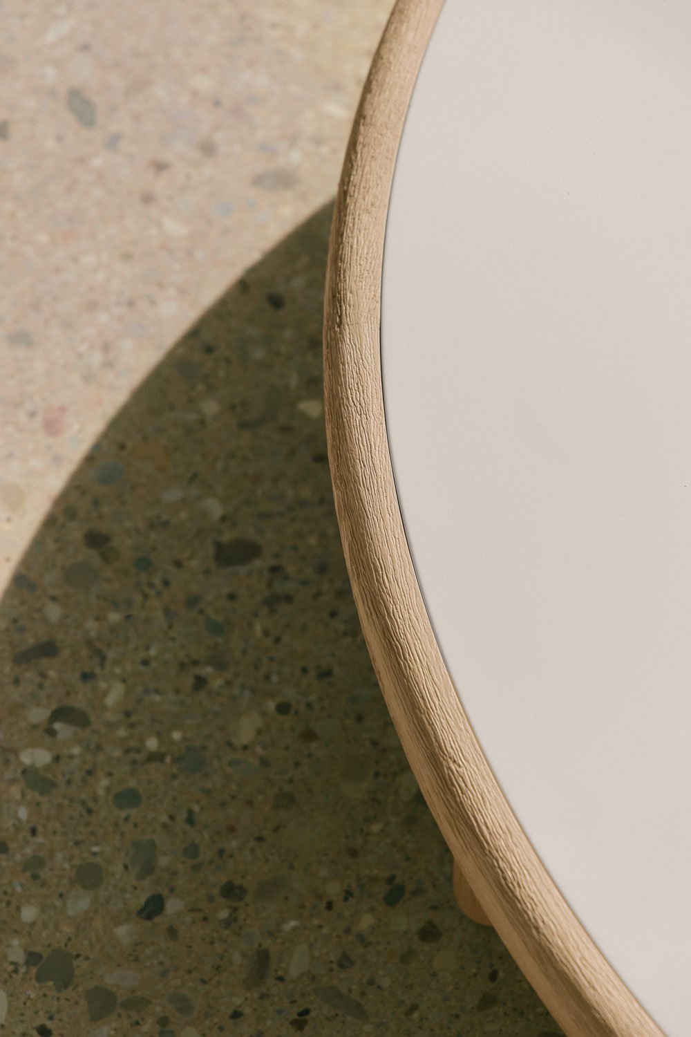 Set of 2 round acacia wood Olivia garden coffee tables, gallery image 2