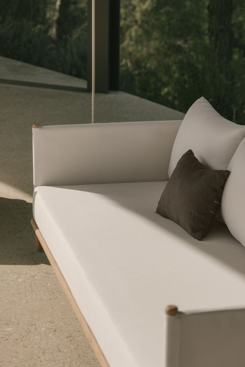 3-seater garden sofa in acacia wood Olivia, gallery image 2