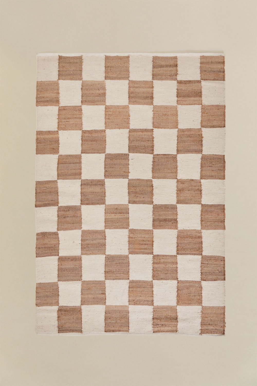 Jughead rectangular rug in jute and wool, gallery image 1