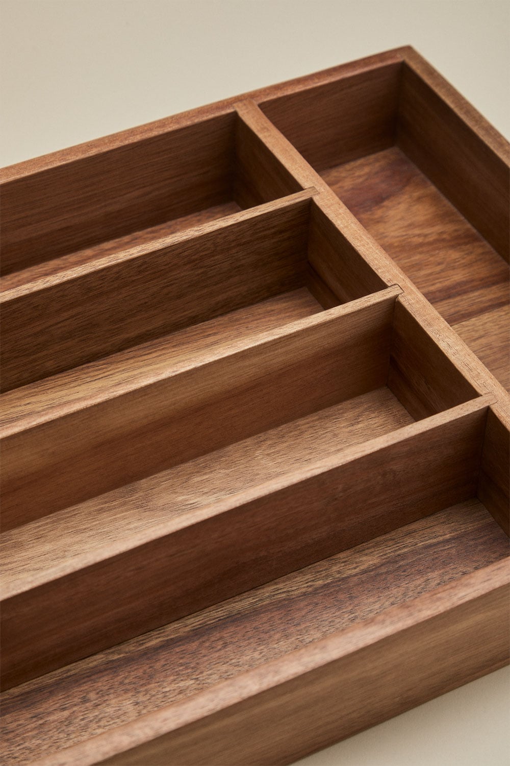 Acacia wood cutlery tray 25x35 cm Aurelin, gallery image 2