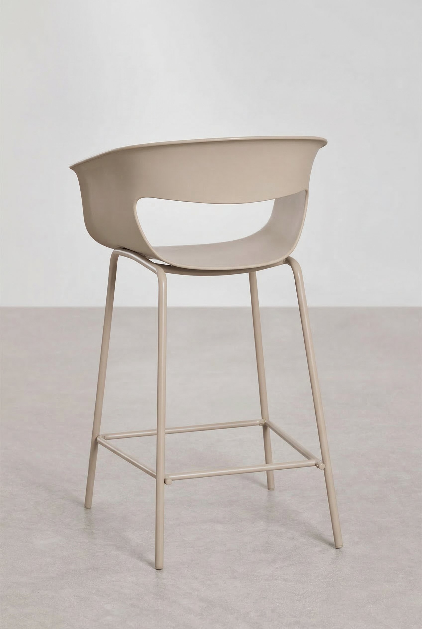 Pack of 2 high stools in polypropylene and steel Alanys, gallery image 3