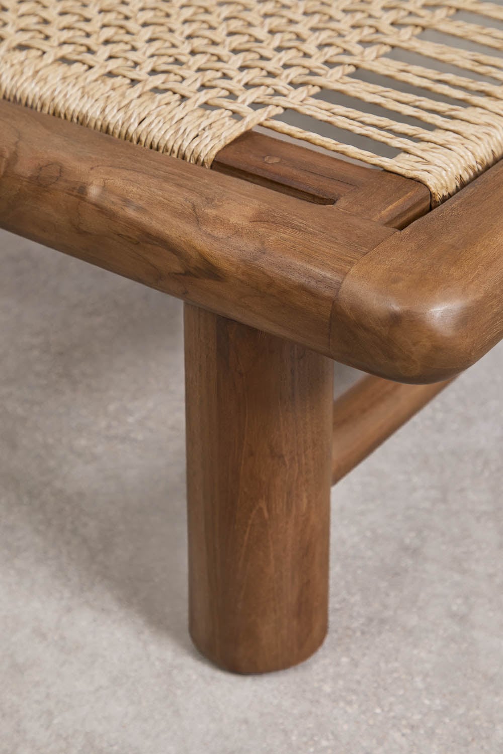 Chad teak wood reclining sun lounger, gallery image 6