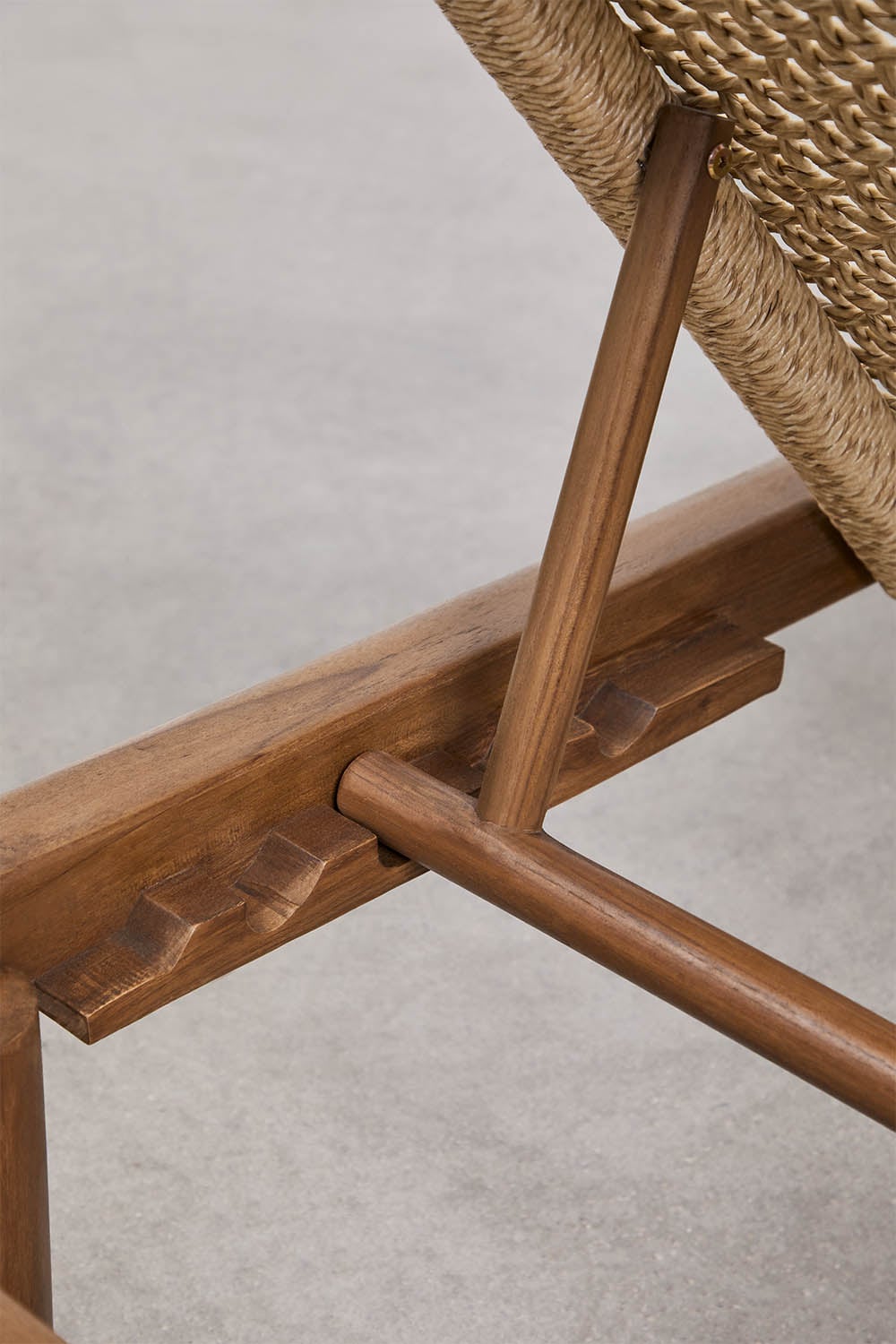 Chad teak wood reclining sun lounger, gallery image 7