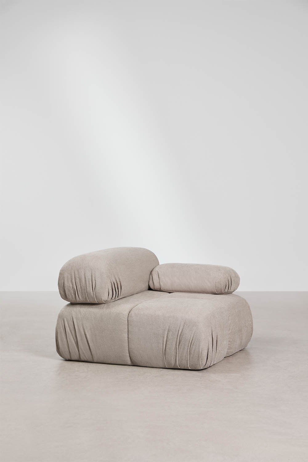 Right corner module for Kendall vacuum-packed bouclé modular sofa, gallery image 3