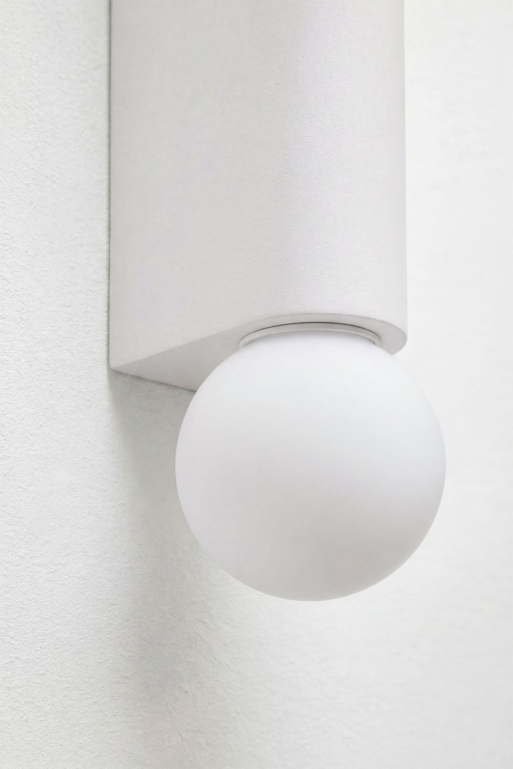 Outdoor wall sconce with 2 glass balls in aluminum Irvine, gallery image 5