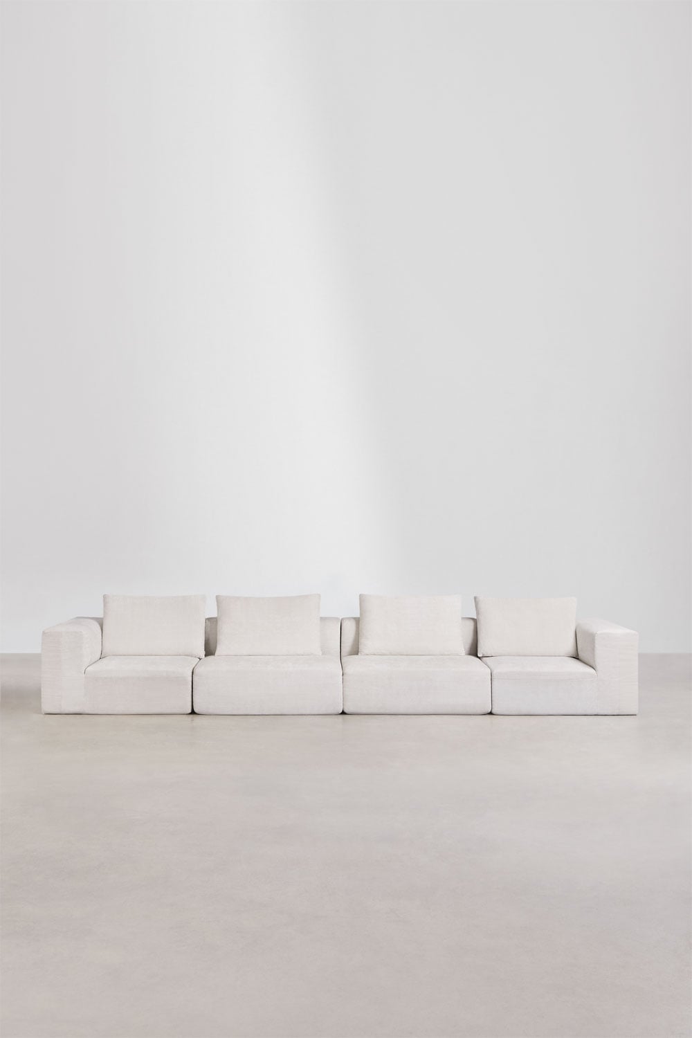 Norridge 4-piece modular sofa in vacuum-packed chenille, gallery image 3