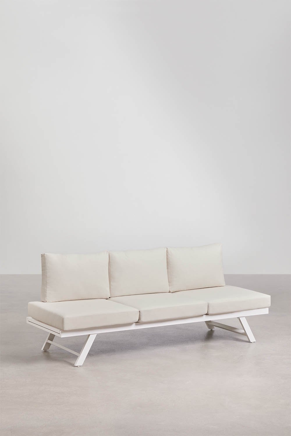 3-seater reclining garden sofa in aluminum Libanc, gallery image 1