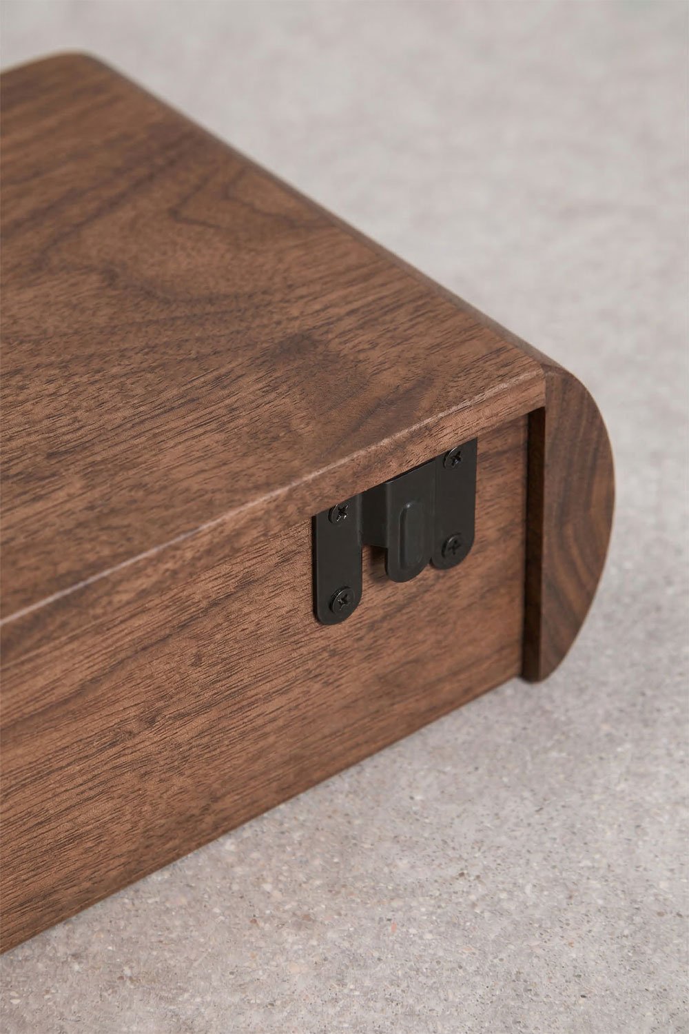 Pack of 2 floating rectangular bedside tables 40x20 cm in Carmen wood, gallery image 8