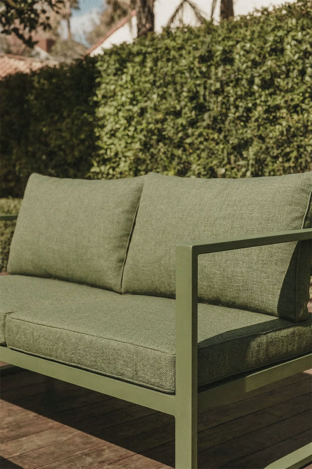 2-seater sofa garden set with 110x55cm aluminum coffee table Lipov, gallery image 2