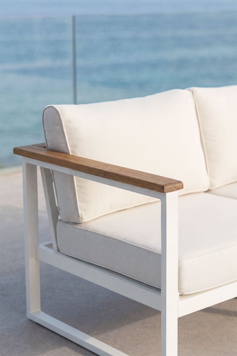 Lipov aluminum garden set with 3-seater sofa, 2 armchairs, and coffee table, gallery image 2