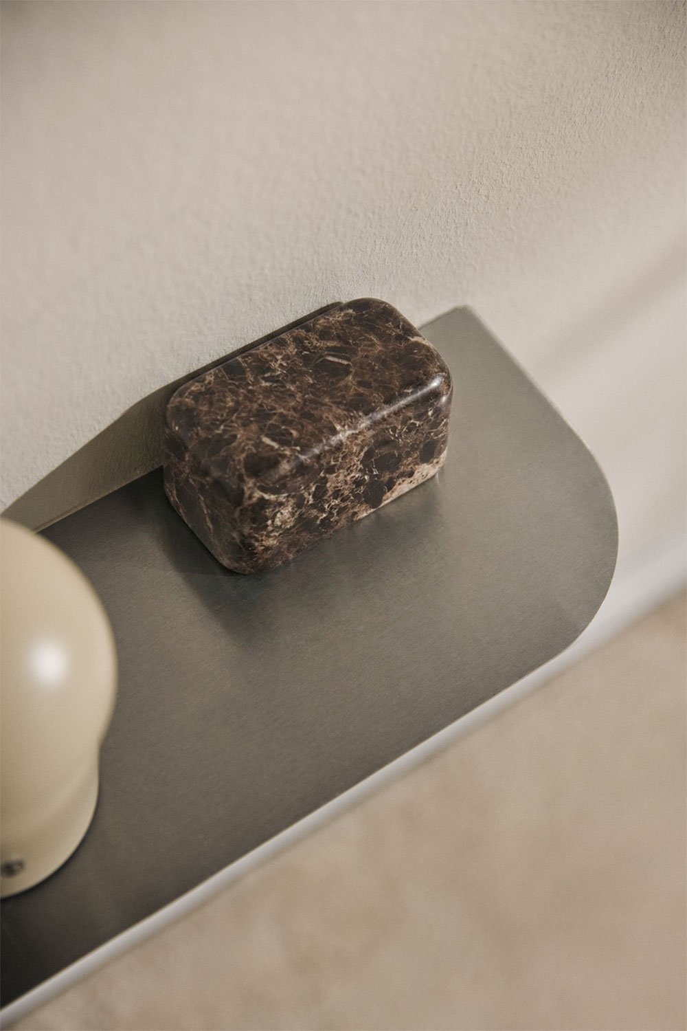 Floating nightstand 45x15 cm in Serbian stainless steel, gallery image 2