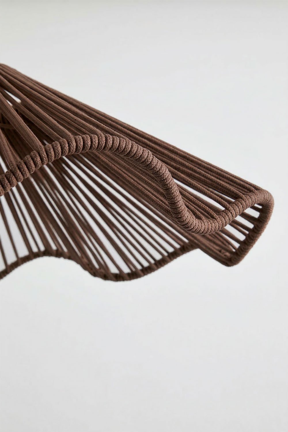 Kirinda hanging ceiling lamp in iron and braided rope, gallery image 4