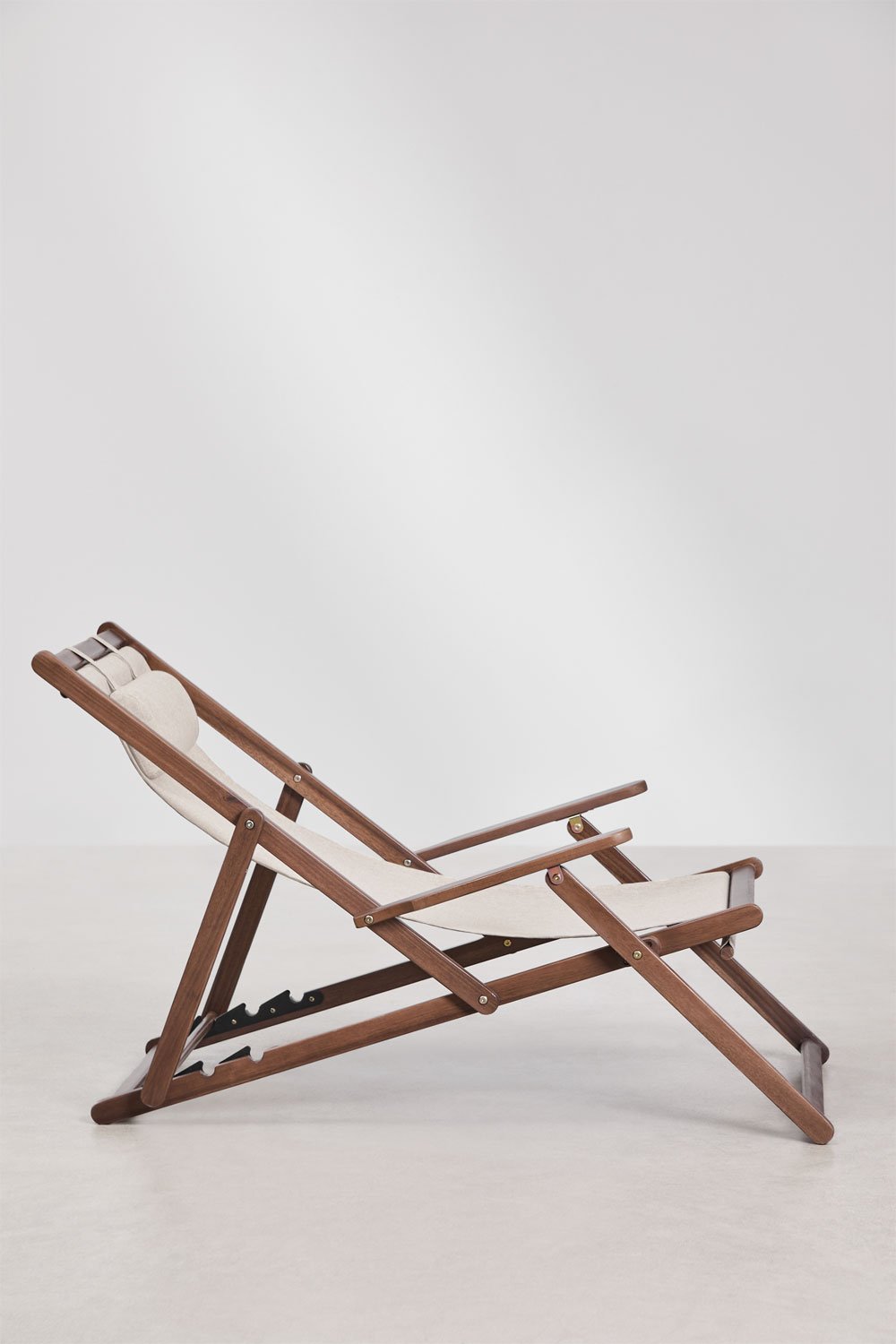 Folding hammock with cushion in Rondonia acacia wood, gallery image 2