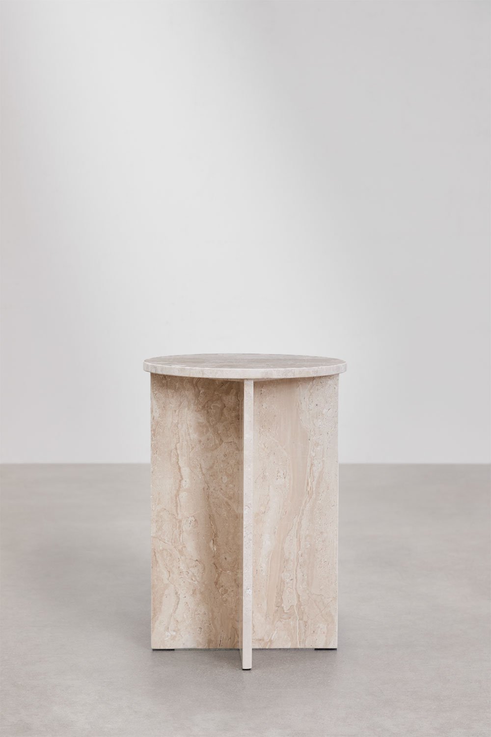 Round bedside table Ø35 cm in Mencia marble, gallery image 4