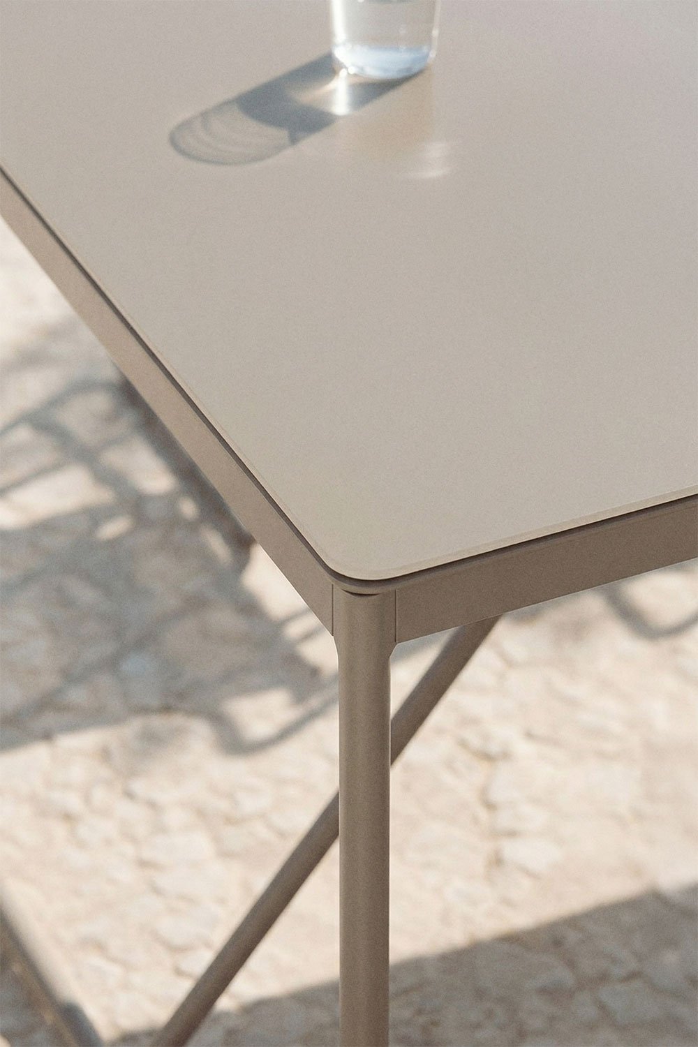 Rectangular garden table 185x85 cm in Melida steel, gallery image 2