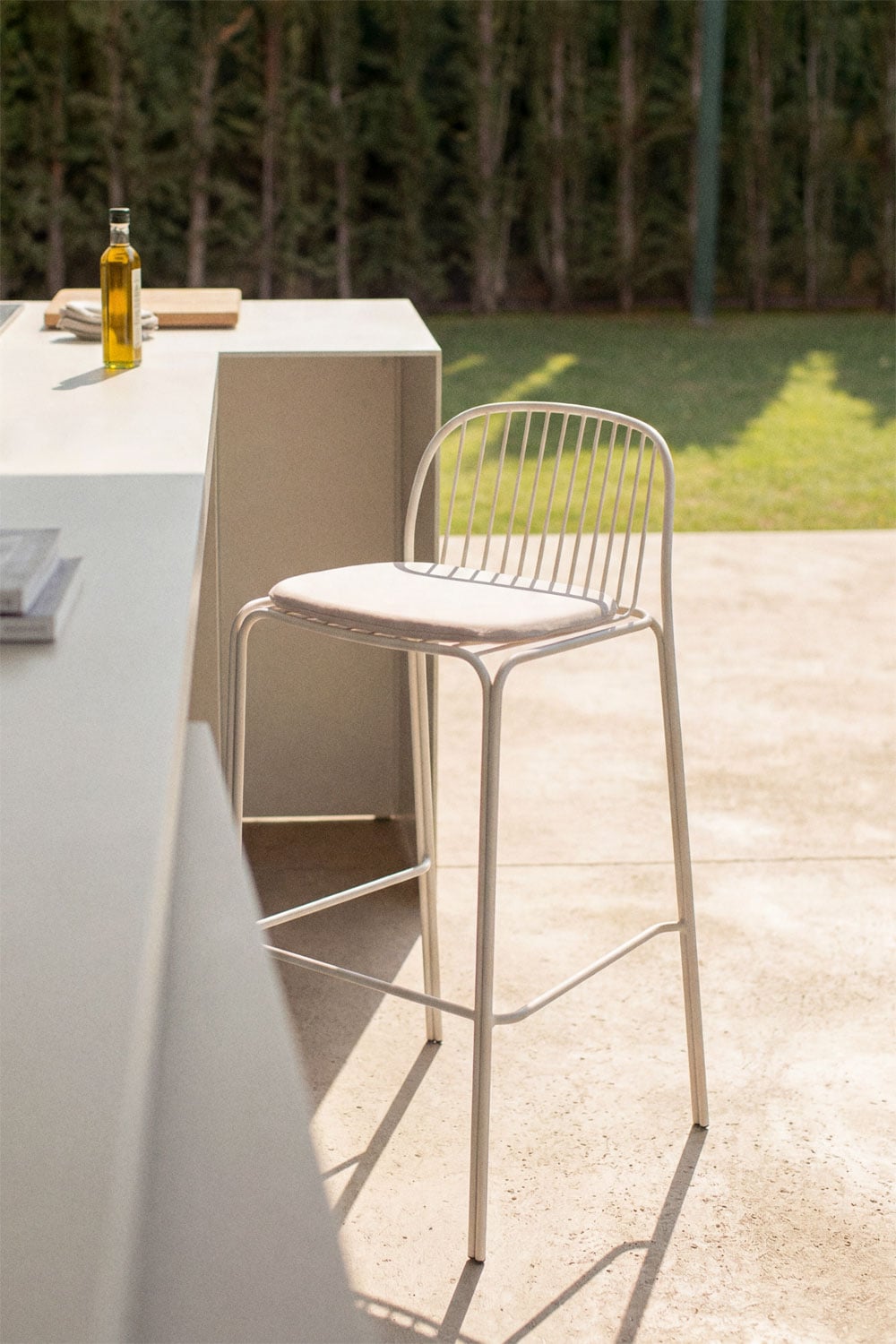 Anerina steel garden bar stool, gallery image 1