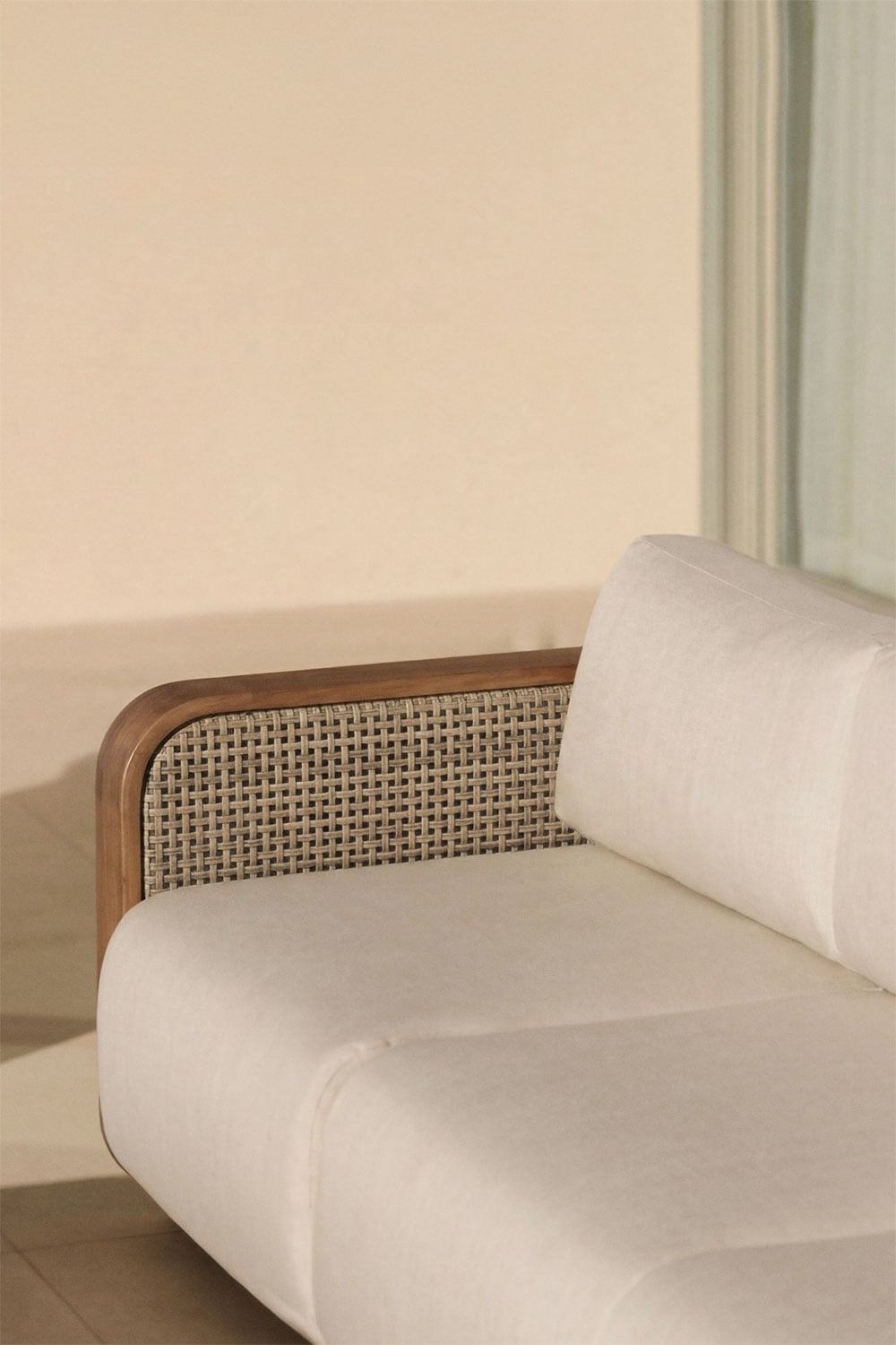 3-seater garden sofa in Noira acacia wood, gallery image 2