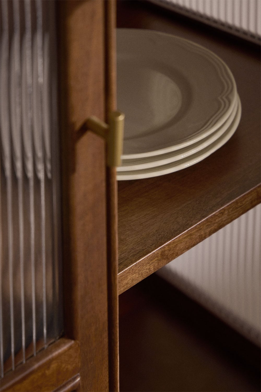 Ildara mango wood and glass display cabinet, gallery image 2