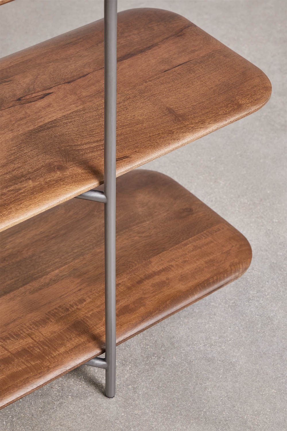 Vimara mango wood and stainless steel shelving unit, gallery image 7