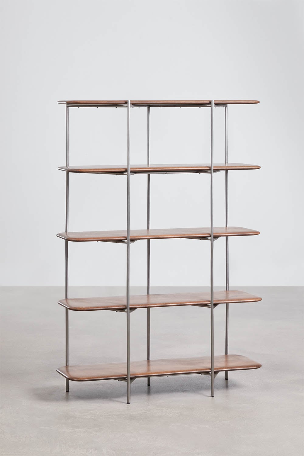 Vimara mango wood and stainless steel shelving unit, gallery image 3