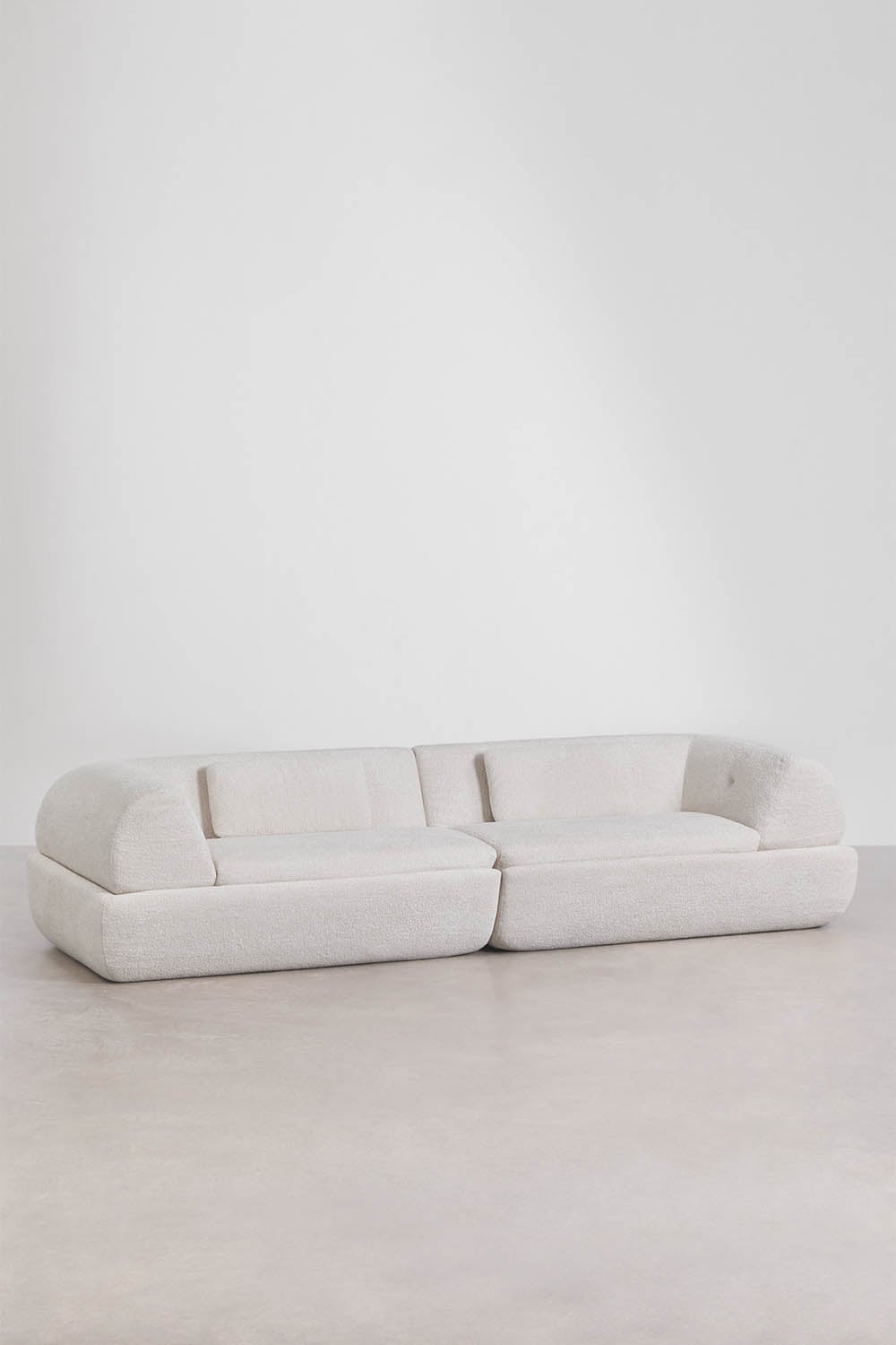 Vacuum-packed 2-seater sofa in sherpa Mirabel, gallery image 1