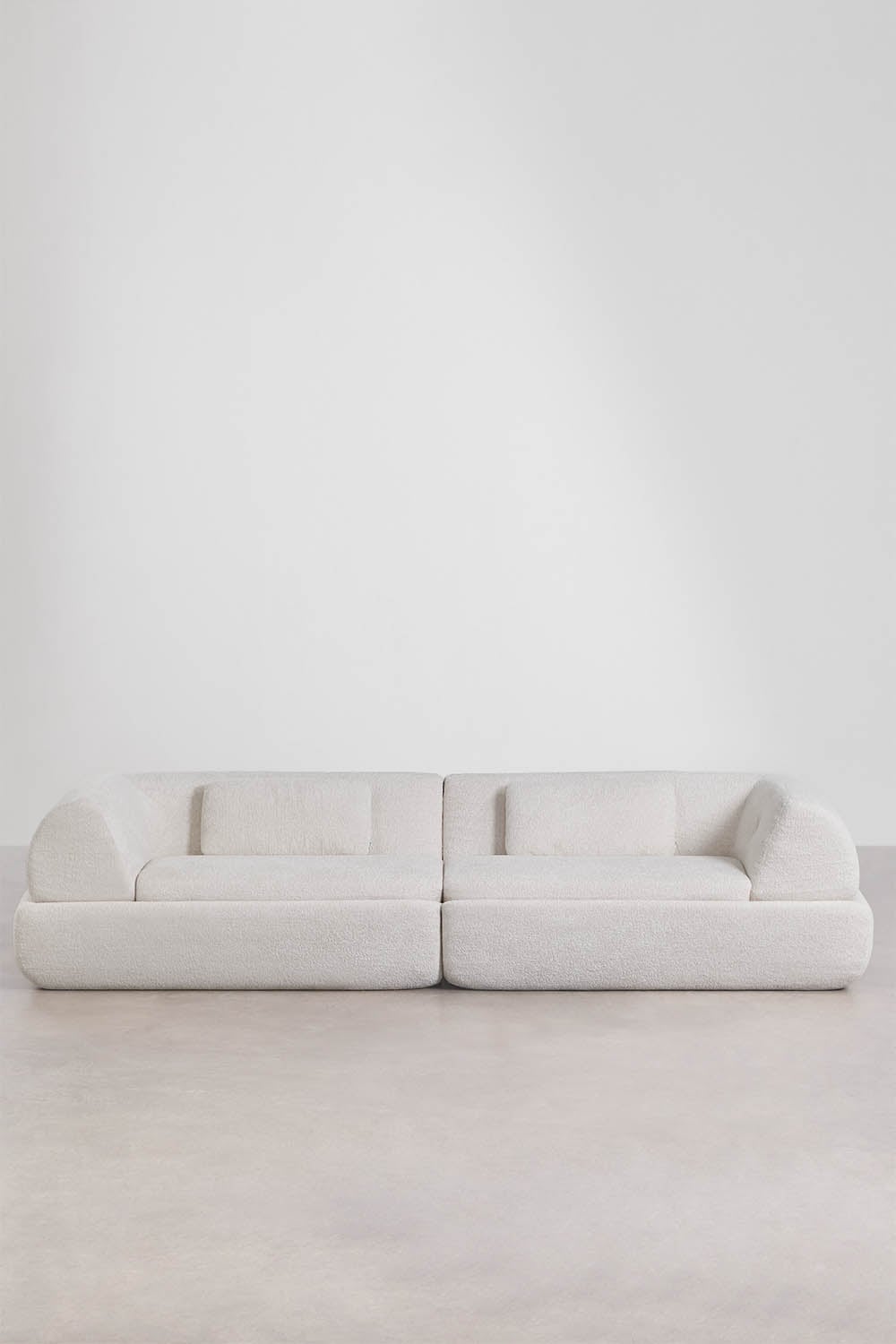 Vacuum-packed 2-seater sofa in sherpa Mirabel, gallery image 4